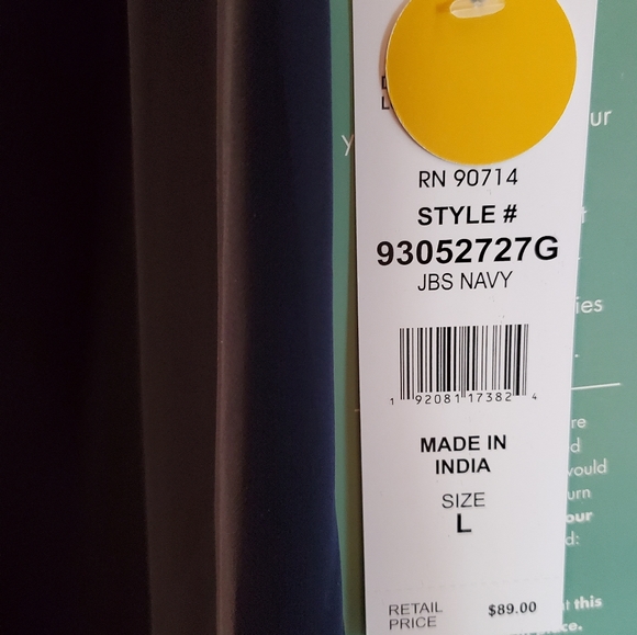 MSK Chiffon Shift Dress Navy Blue beaded straps - Picture 2 of 7